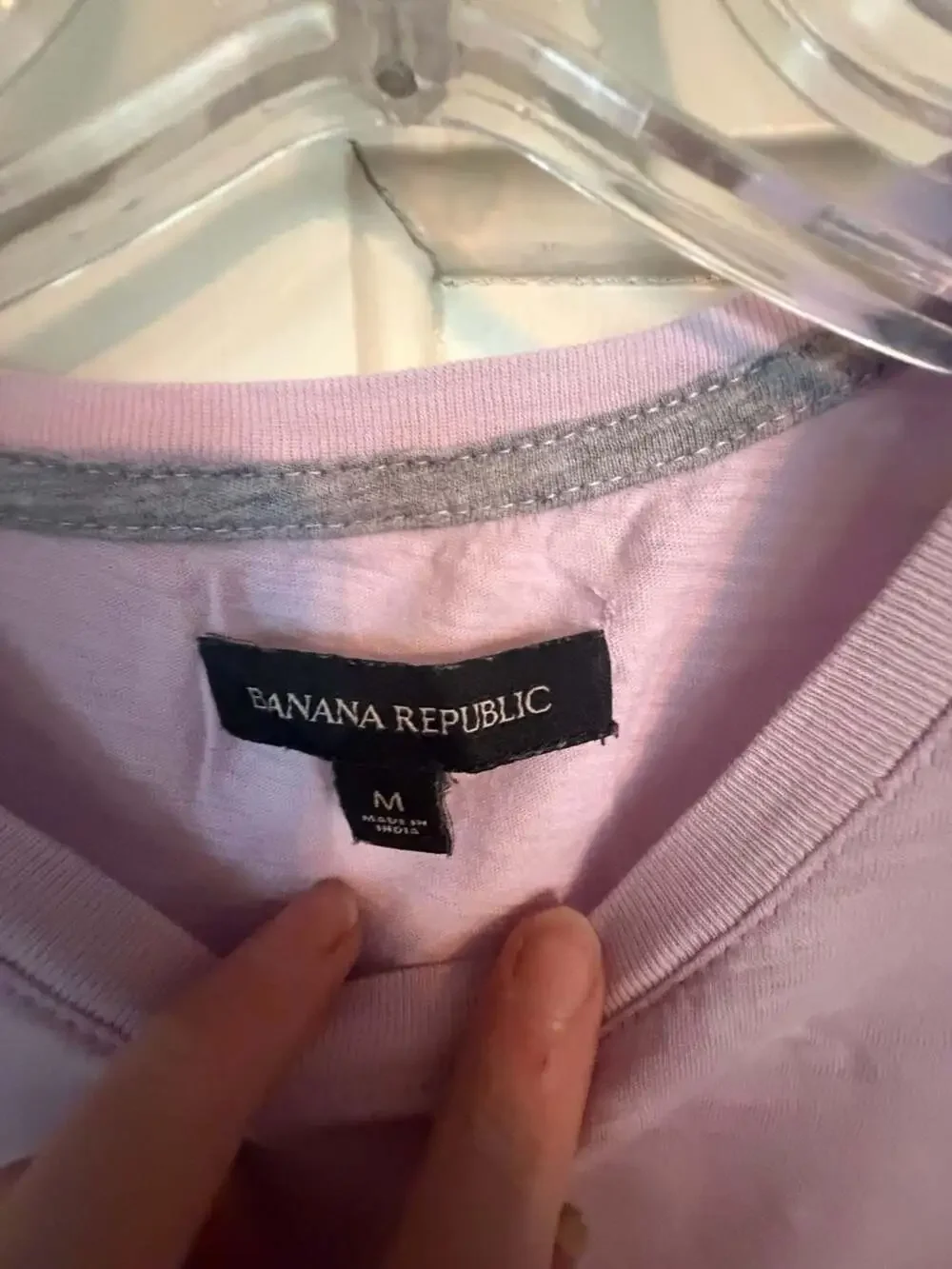 Banana Republic Men's Short Sleeve Slub Crew Neck Pocket T-Shirt, Size M